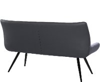 Modern Industrial Pewter Upholstered Dining Bench - Coronado-2