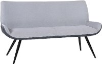 Modern Industrial Pewter Upholstered Dining Bench - Coronado-4