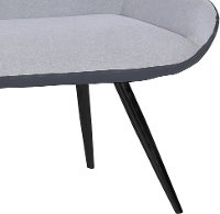 Modern Industrial Pewter Upholstered Dining Bench - Coronado-5