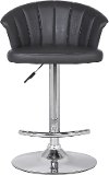 Clearance Gray Upholstered Adjustable Bar Stool - Kenzie