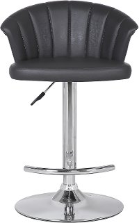 Gray Upholstered Adjustable Bar Stool - Kenzie