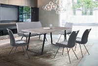 Modern Industrial Gray 6 Piece Dining Set - Coronado