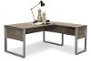 Gray Home Office Desk and Return - Kalmar Collection