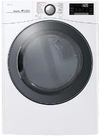 DLEX3900W LG Smart WiFi Enabled Electric Dryer with TurboSteam - 7.4 cu. ft. White
