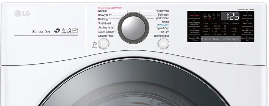 DLEX3900W LG Smart WiFi Enabled Electric Dryer with TurboSteam - 7.4 cu. ft. White-2