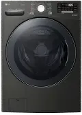 WM3900HBA LG Front Load Washer with TurboWash 360 - 4.5 cu. ft. Black Steel