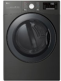 DLEX3900B LG Smart WiFi Enabled Electric Dryer with TurboSteam - 7.4 cu. ft. Black Steel