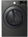 DLEX3900B LG Smart WiFi Enabled Electric Dryer with TurboSteam - 7.4 cu. ft. Black