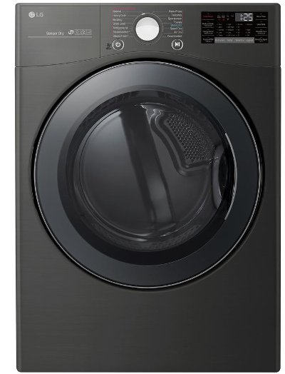 DLEX3900B LG Smart WiFi Enabled Electric Dryer with TurboSteam - 7.4 cu. ft. Black
