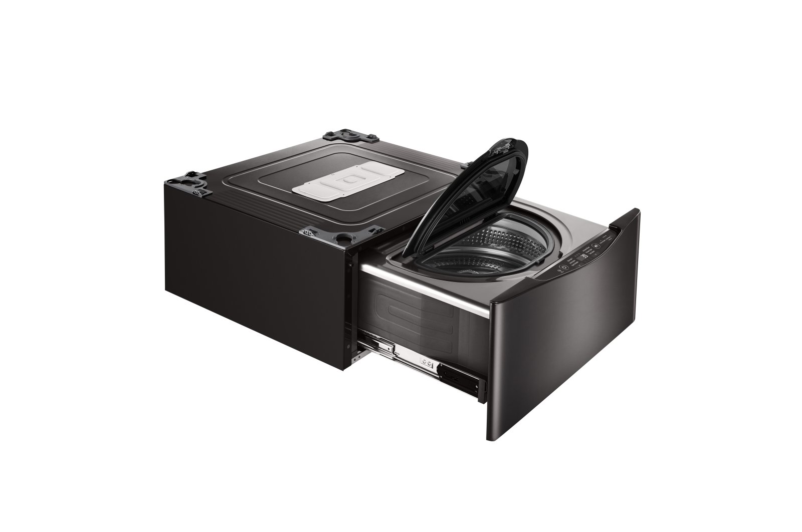 WD100CB LG Sidekick Pedestal Washer - 1.0 cu. ft. Black Steel-6