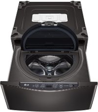 WD100CB LG Sidekick Pedestal Washer - 1.0 cu. ft. Black