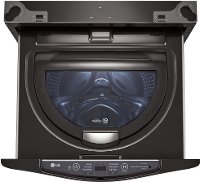 WD100CB LG Sidekick Pedestal Washer - 1.0 cu. ft. Black-4