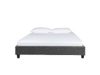 Modern Gray Twin Upholstered Platform Bed - Nelson