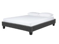 Modern Gray Twin Upholstered Platform Bed - Nelson-2
