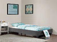 Modern Gray Twin Upholstered Platform Bed - Nelson-4