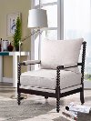 Casual Traditional Beige Accent Chair - Lawrence