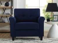 Classic Contemporary Navy Blue Chair - Hanson