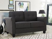 Classic Contemporary Heather Gray Loveseat - Henley-5