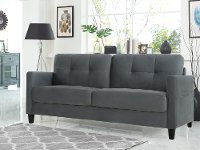 Contemporary Gray Loveseat - Tulsa-2