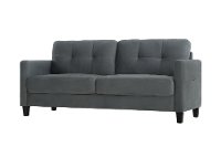 Contemporary Gray Loveseat - Tulsa-4