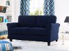 Classic Contemporary Navy Blue Loveseat - Hanson