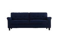 Classic Contemporary Navy Blue Loveseat - Hanson-4