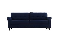 Classic Contemporary Navy Blue Sofa - Hanson-6