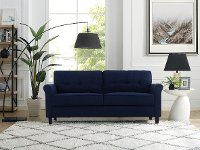 Classic Contemporary Navy Blue Sofa - Hanson-7