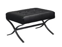 Black Relax a Lounger Performance Fabric Ottoman - Princeton