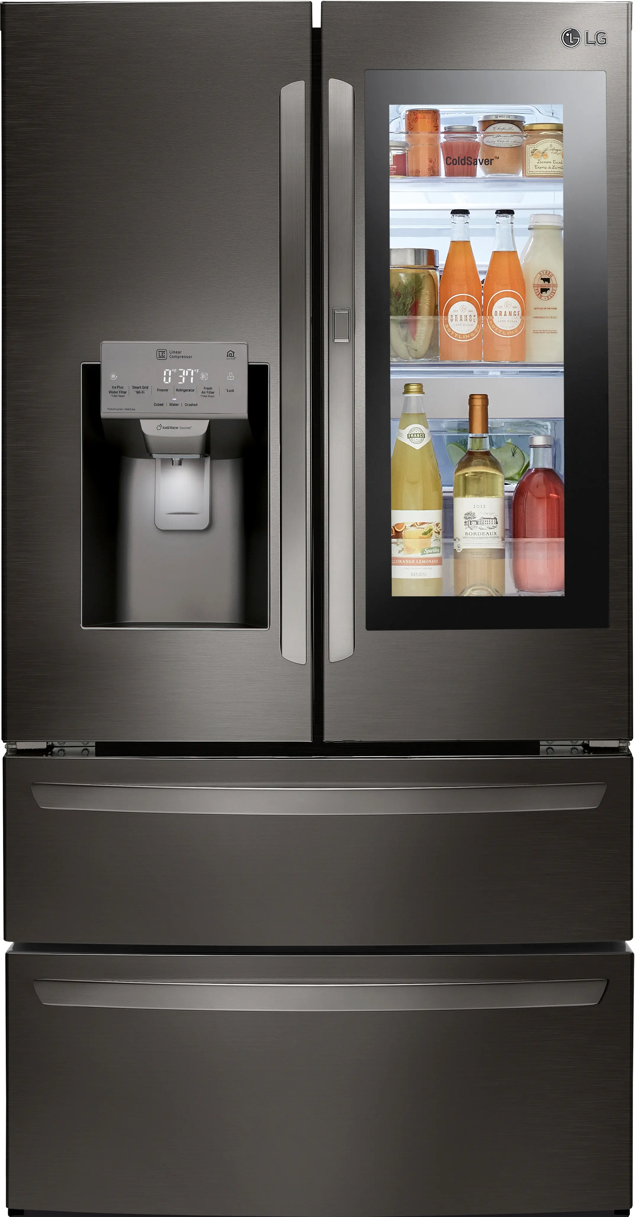 LMXS28596D LG 27.6 cu ft French Door Refrigerator - Black Stainless Steel-1