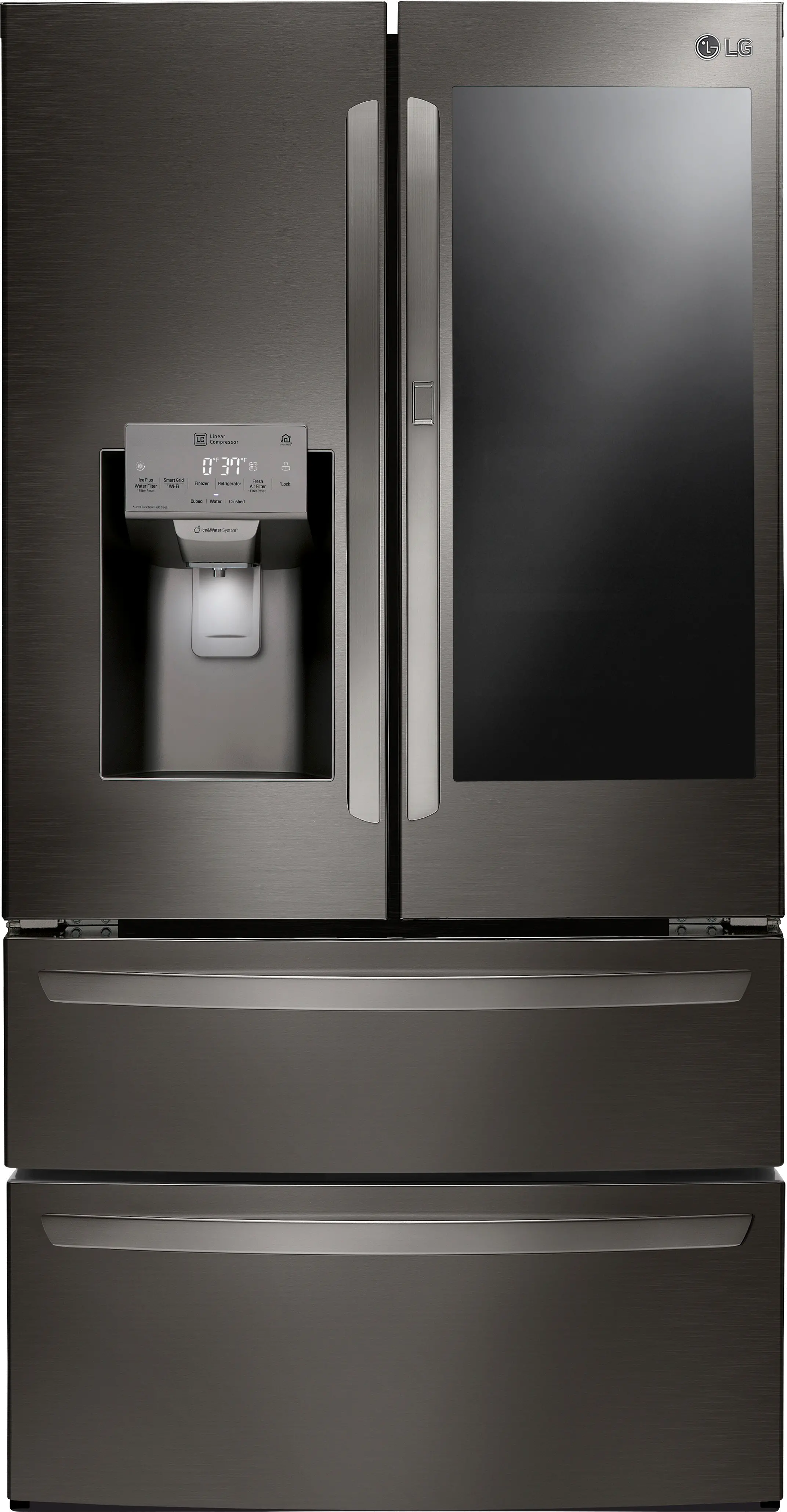 LMXS28596D LG 27.6 cu ft French Door Refrigerator - Black Stainless Steel-2