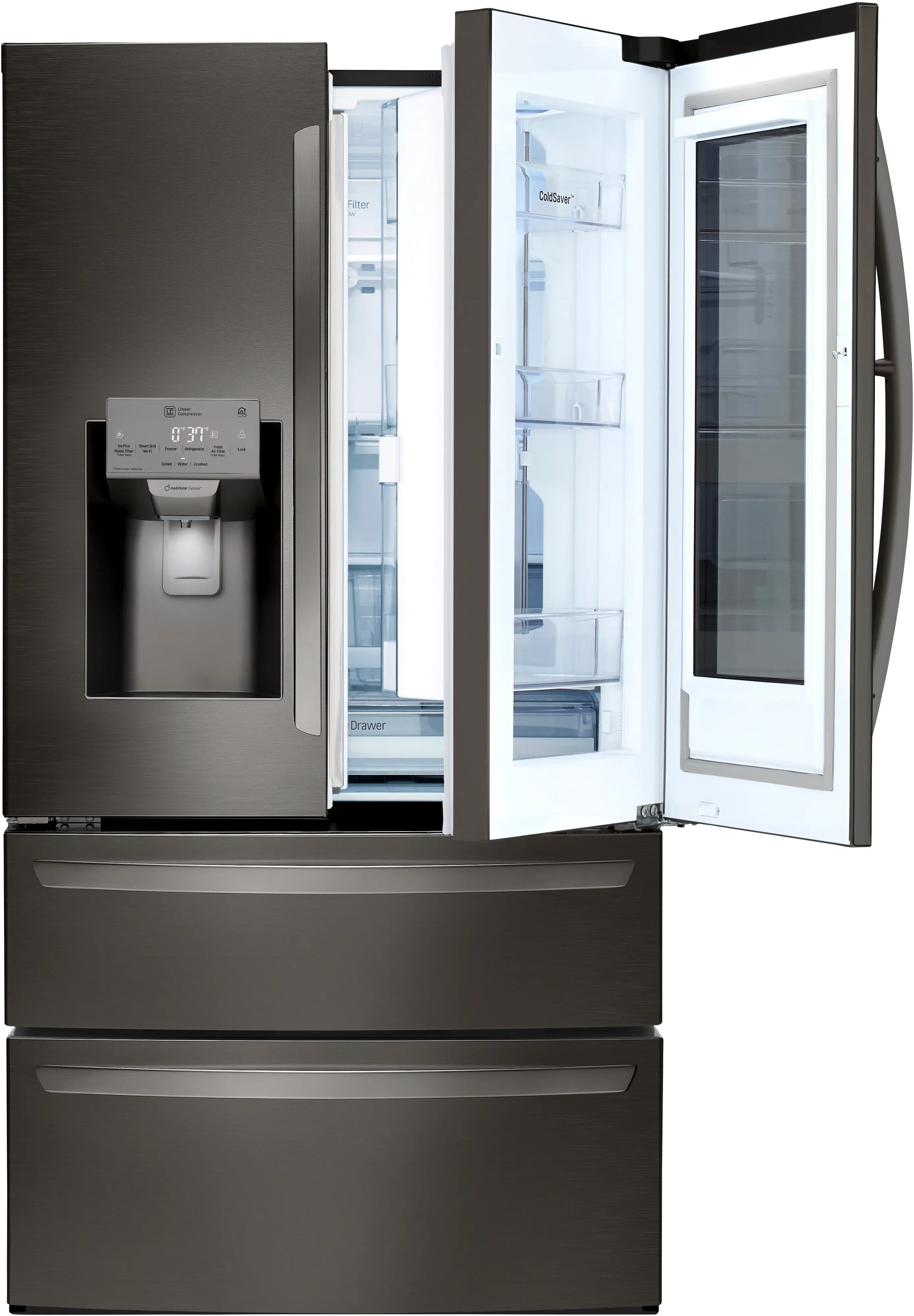 LMXS28596D LG 27.6 cu ft French Door Refrigerator - Black Stainless Steel-4