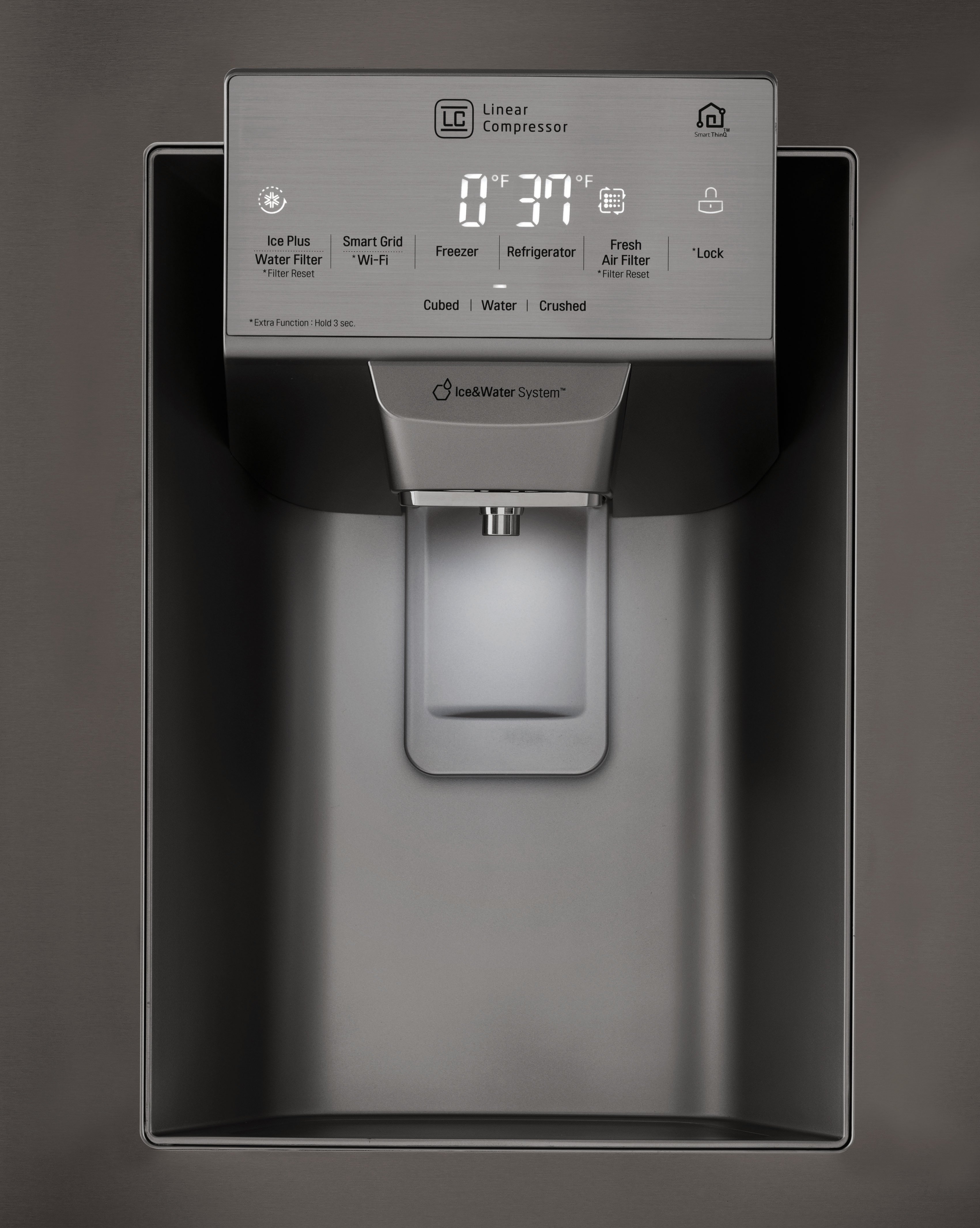 LMXS28596D LG 27.6 cu ft French Door Smart Refrigerator - 36 W Black Stainless Steel-3