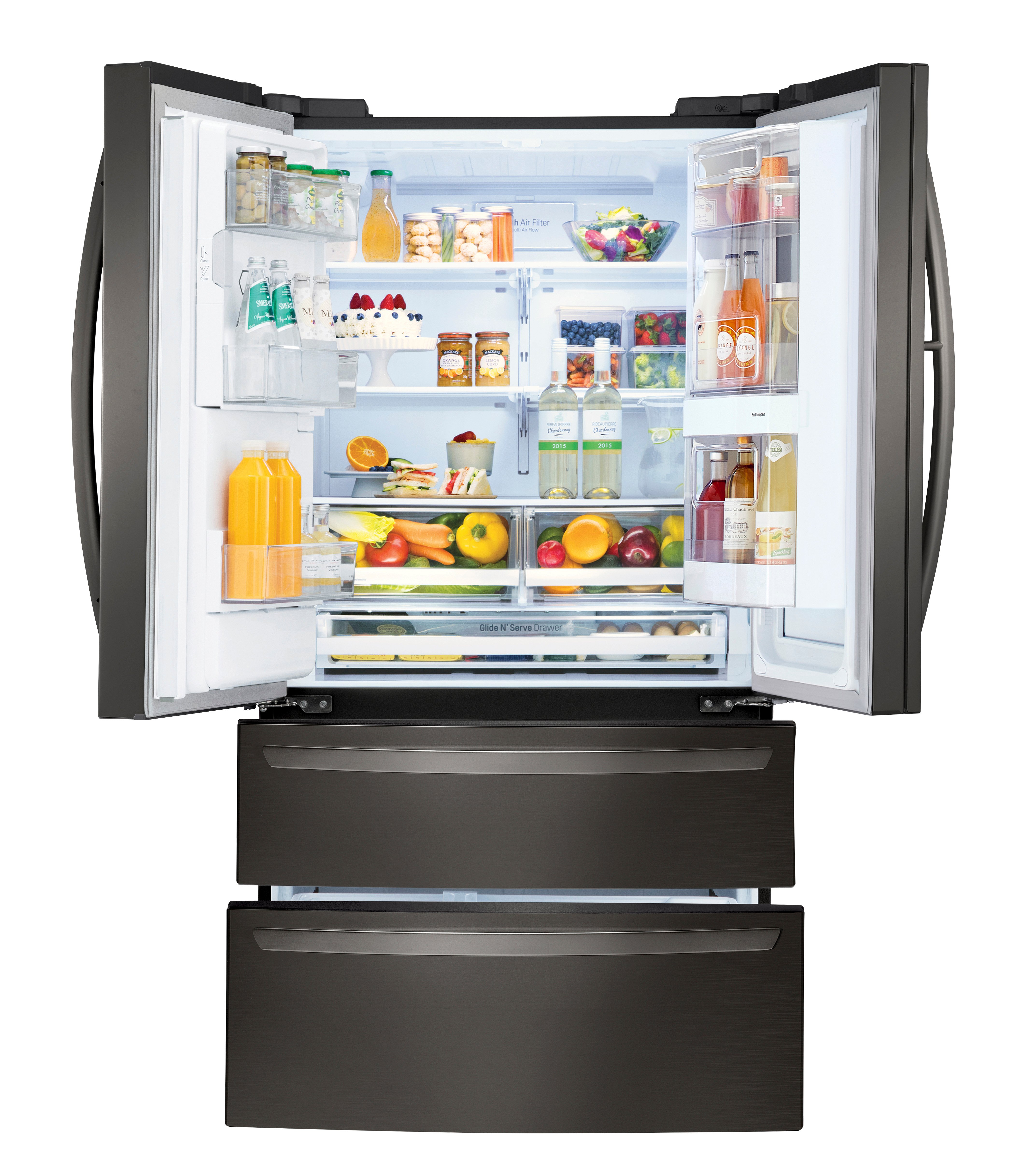 LMXS28596D LG 27.6 cu ft French Door Smart Refrigerator - 36 W Black Stainless Steel-7