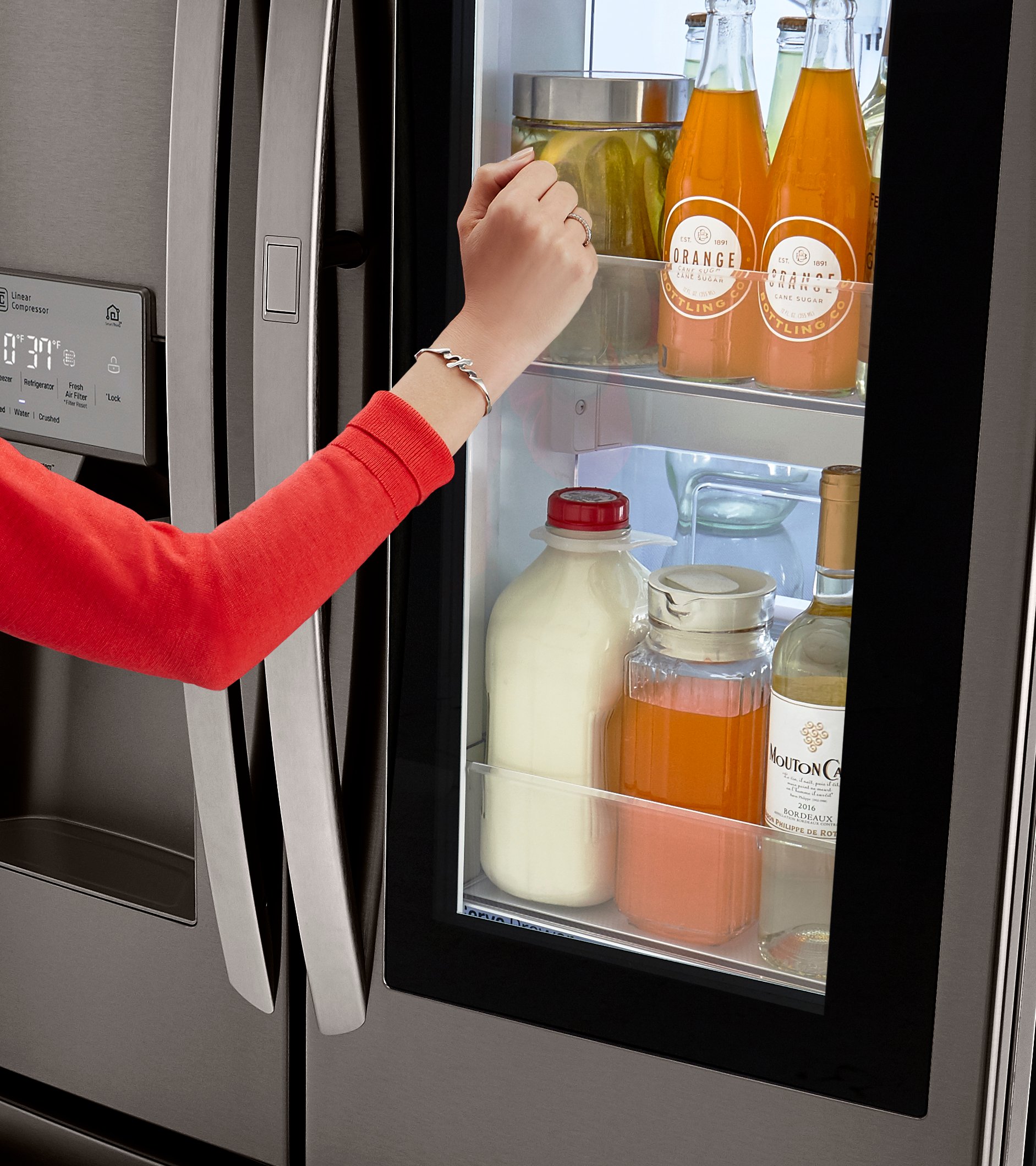 LMXS28596D LG 27.6 cu ft French Door Smart Refrigerator - 36 W Black Stainless Steel-8