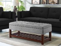 Light Gray Relax A Lounger Ottoman and Storage Bench - Reynolds