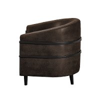 Java Brown Relax A Lounger Faux Leather Accent Chair - Napa-4