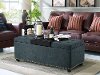 Charcoal Gray Relax A Lounger Storage Ottoman - Raleigh