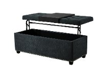 Charcoal Gray Relax A Lounger Storage Ottoman - Raleigh-4