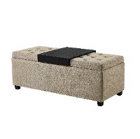 Tan Relax A Lounger Storage Ottoman - Raleigh-2