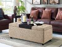 Tan Relax A Lounger Storage Ottoman - Raleigh-4