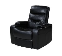Black Relax A Lounger Faux Leather Recliner - Spencer-6