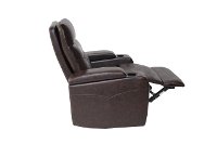 Java Brown Relax A Lounger Faux Leather Recliner - Spencer