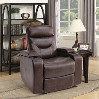 Java Brown Relax A Lounger Faux Leather Recliner - Spencer-8