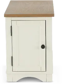 Amy Cotton White Side Table