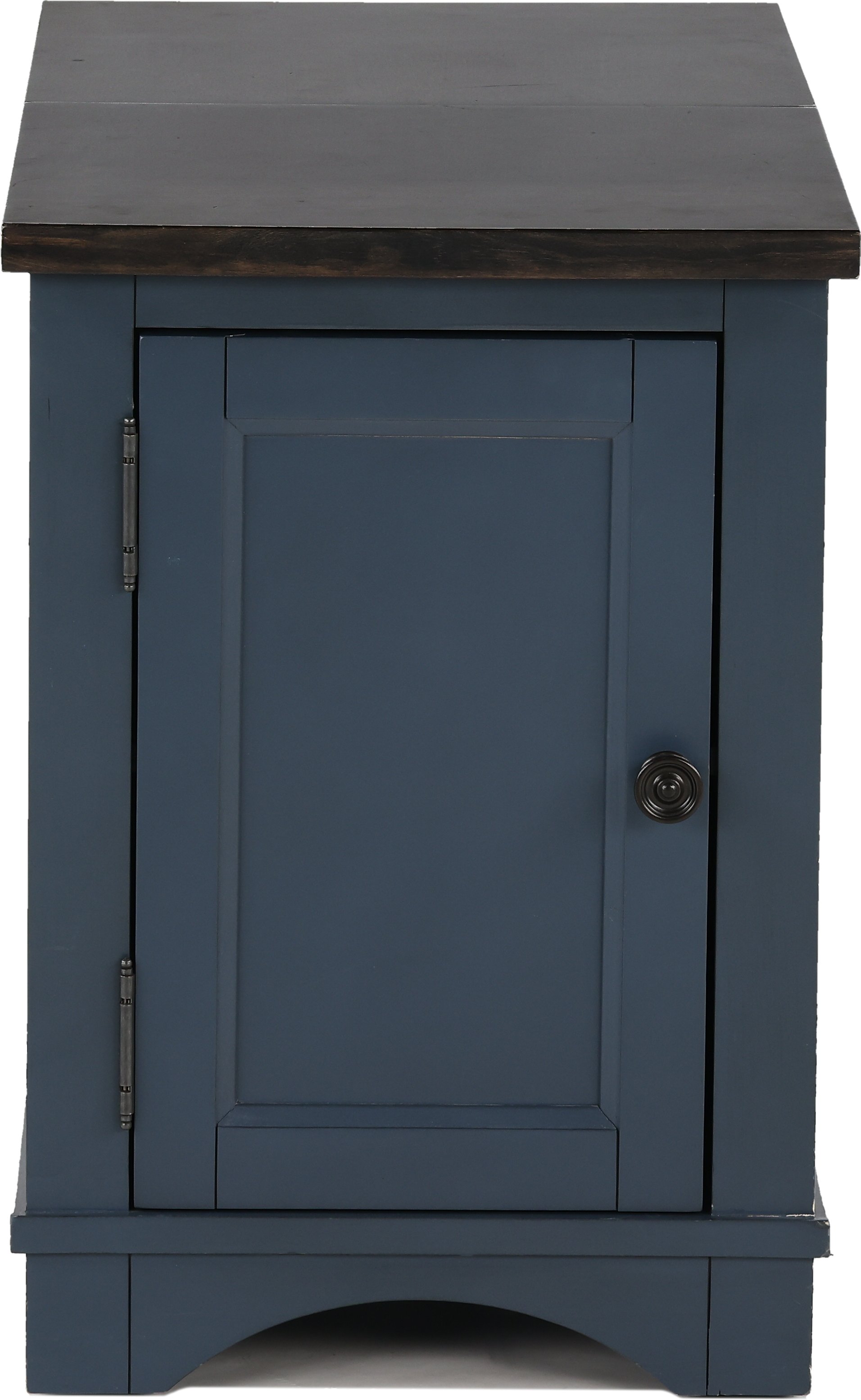 Rustic Denim Blue Side Table-1