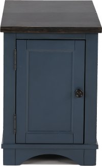 Rustic Denim Blue Side Table