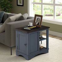 Rustic Denim Blue Side Table-2