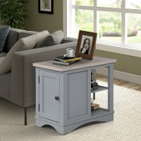 Rustic Dove Gray Side Table-2