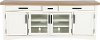 Rustic Cotton White 76 inch TV Stand